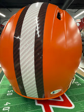 Load image into Gallery viewer, Baker Mayfield &amp; Nick Chubb Authentic Autographed Cleveland Browns Full Size Helmet - Beckett Authentication - 2015 Initial Season Helmet with Visor
