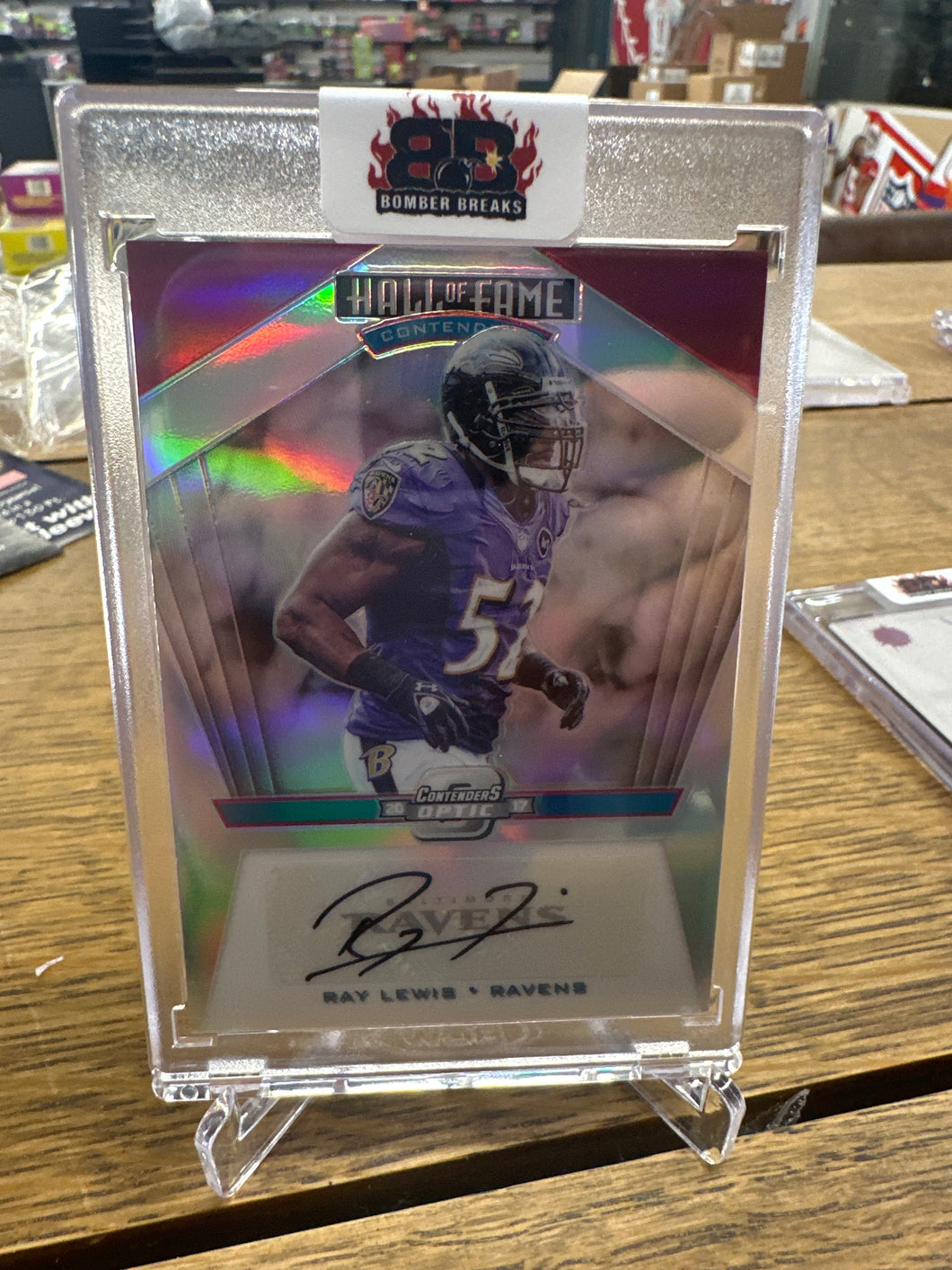 Ray Lewis 2017 Panini Contenders Optic Hall of Fame Auto 13/25