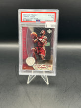 Load image into Gallery viewer, LeBron James 2005 Upper Deck Trilogy The Cutting Edge Game Used Relic PSA 7
