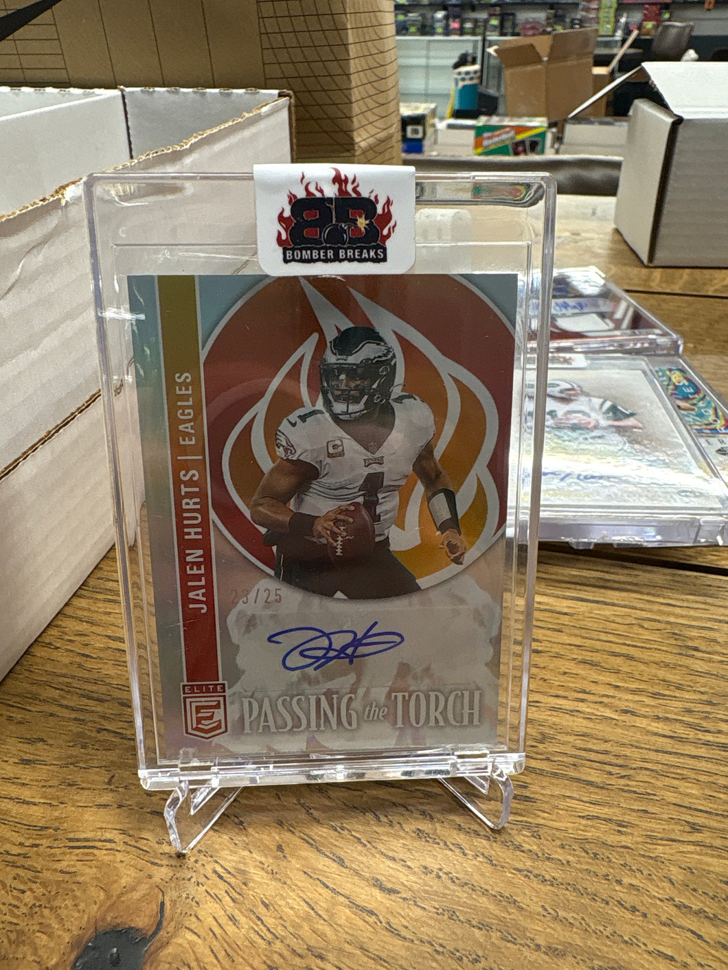Jalen Hurts 2023 Panini Donruss Elite Passing the Torch Auto 23/25