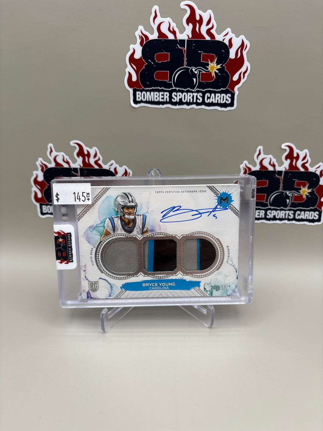 Bryce Young 2023 Topps Motif Triple Patch Auto RC 33/35