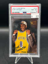 Load image into Gallery viewer, Kobe Bryant 1996 Fleer Metal #137 PSA 8
