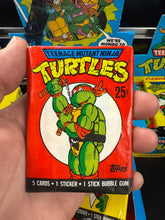 Load image into Gallery viewer, 1989 Topps Teenage Mutant Ninja Turtles 1st Series Trading Card Sealed Pack Wax Pack TMNT
