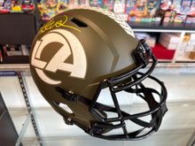 Load image into Gallery viewer, Kurt Warner Salute to Service Signed Auto Full Size LA Rams Replica Helmet - Beckett Authentication
