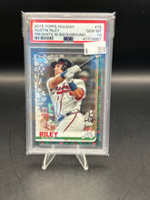 Load image into Gallery viewer, Austin Riley 2019 Topps Holiday Presents in Background Rookie #76 PSA 10
