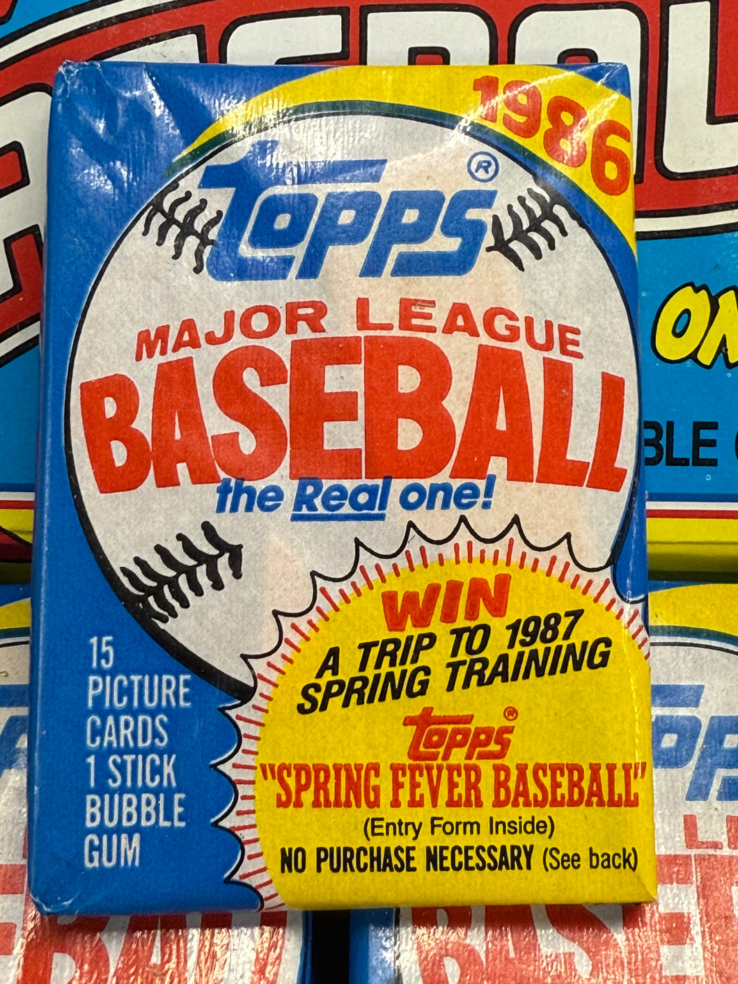 1986 Topps Baseball Wax Pack