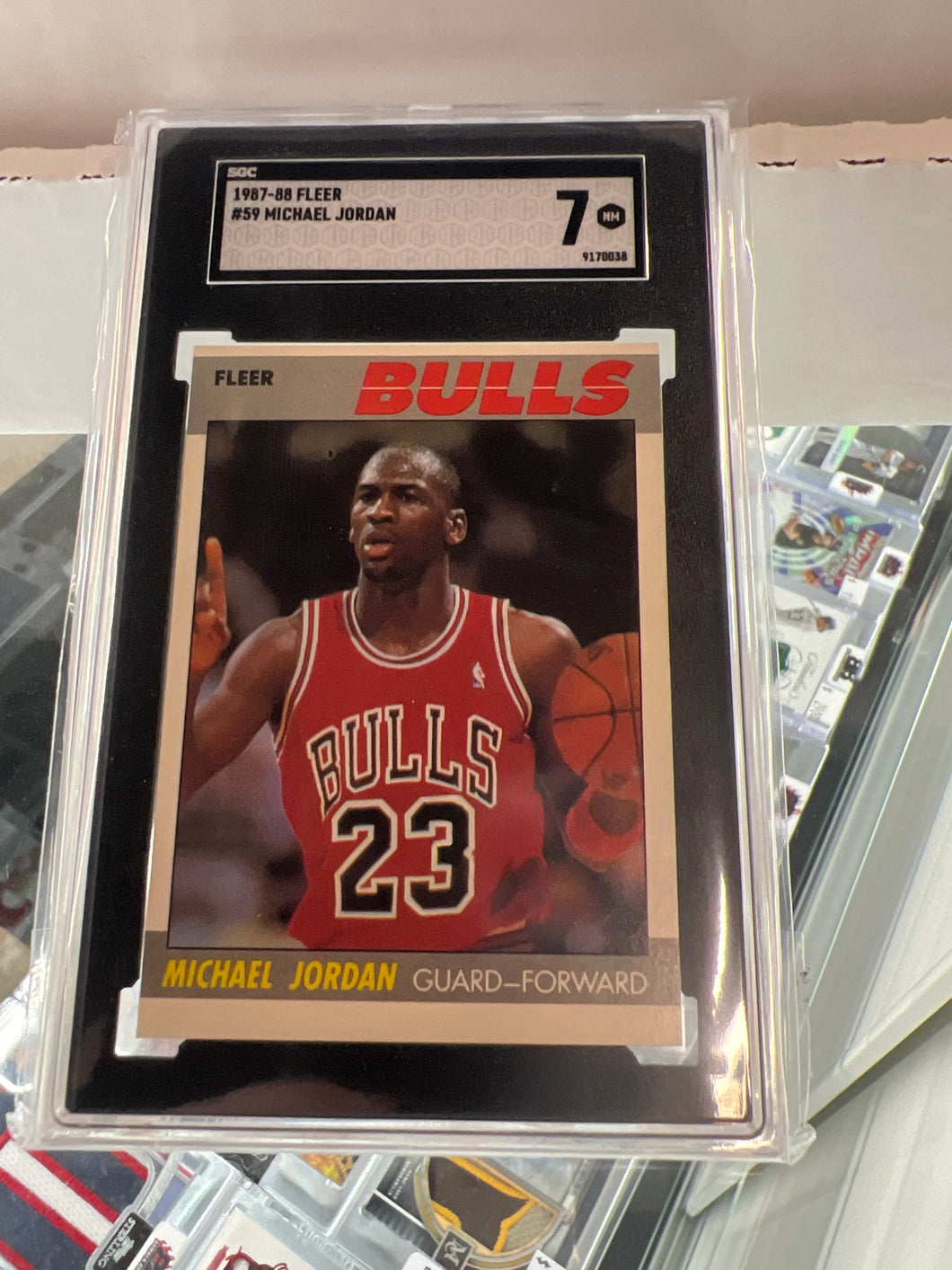 Michael Jordan 1987-88 Fleer Card #59- SGC Graded 7 NM (2nd Year/Chicago Bulls)
