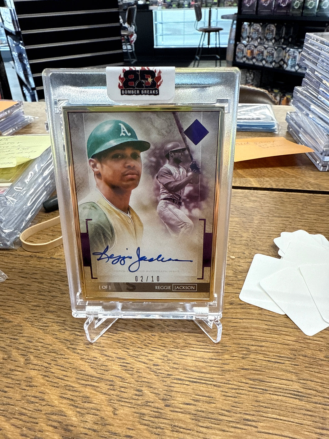 Reggie Jackson 2020 Topps Transcendent Gold Framed Purple Auto 02/10