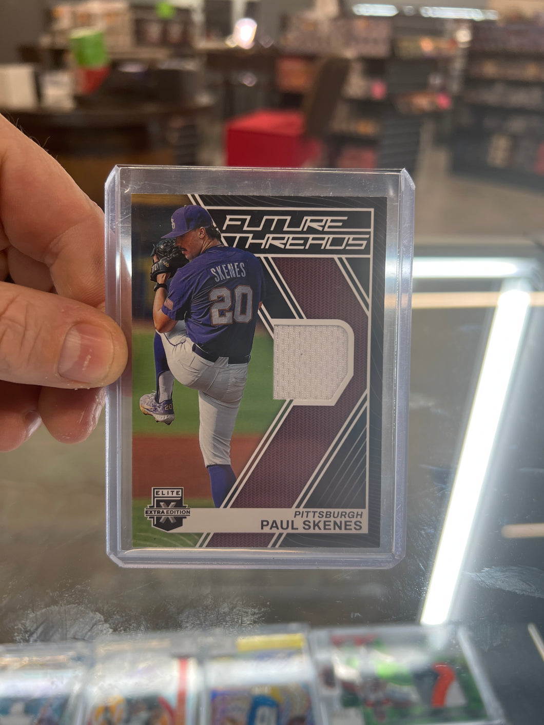 2023 Panini Elite Extra Edition - Future Threads Paul Skenes #FT-PS (MEM, RC)