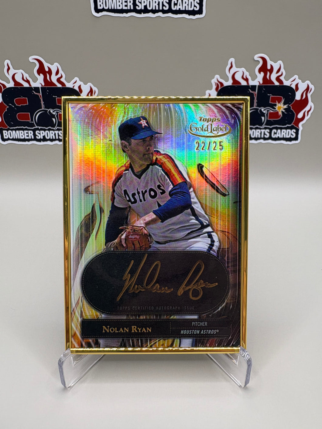 2022 Topps Gold Label Nolan Ryan #22/25 Gold Autograph
