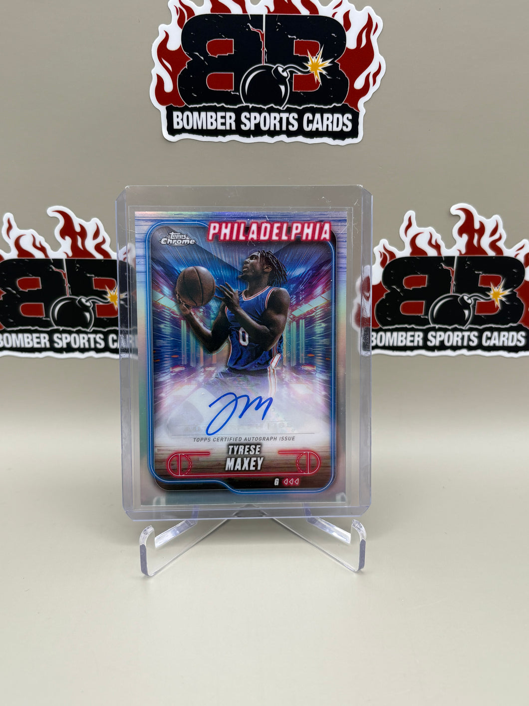 2025 Topps Chrome Tyrese Maxey Autogrpah