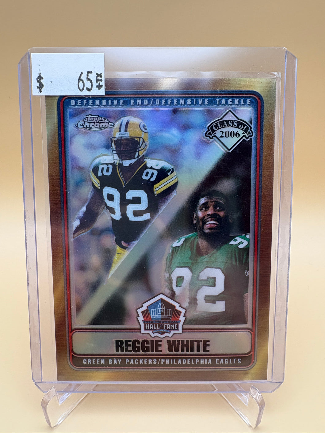 Reggie White 2006 Topps Chrome Gold Refractor #/100