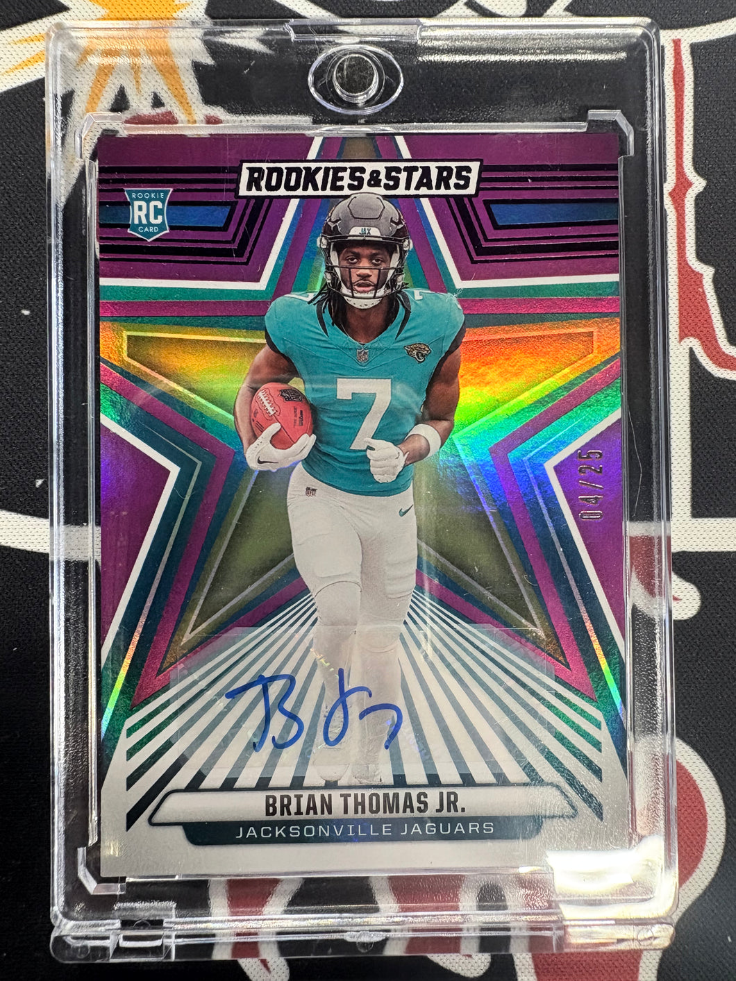 Brian Thomas Jr. 2024 Rookies & Stars Purple Rookie Autograph #/25