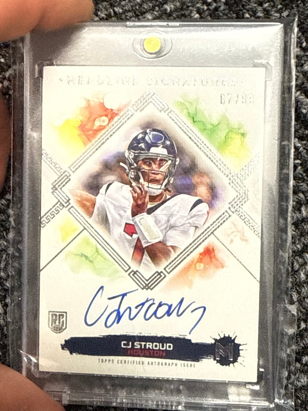 CJ Stroud 2023 Topps Motif Headline Signatures Auto RC 67/99
