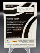 Load image into Gallery viewer, 2022 Panini Immaculate Collection Curtis Terry Black Jacket Brand Logo #/1
