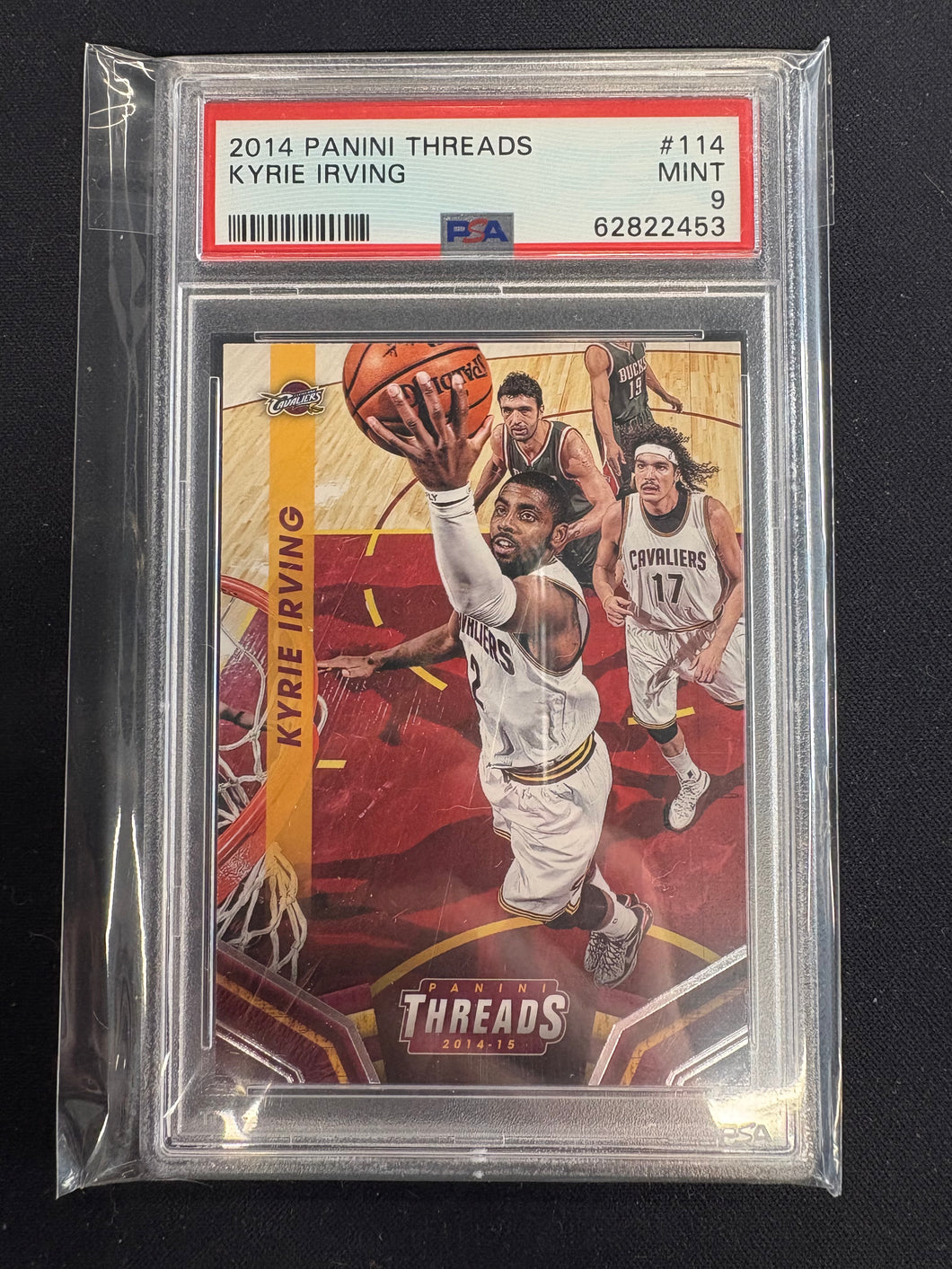 KYRIE IRVING 2014 PANINI THREADS PSA 9