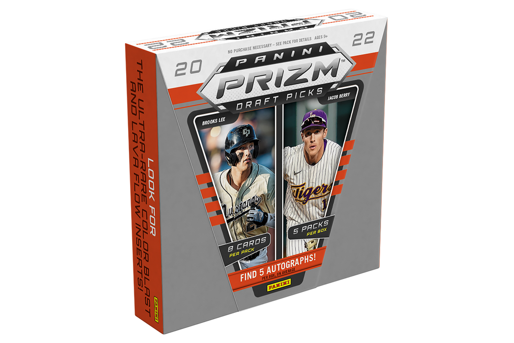 2022 Panini Prizm Collegiate Draft Picks Baseball Hobby 16 Box Case