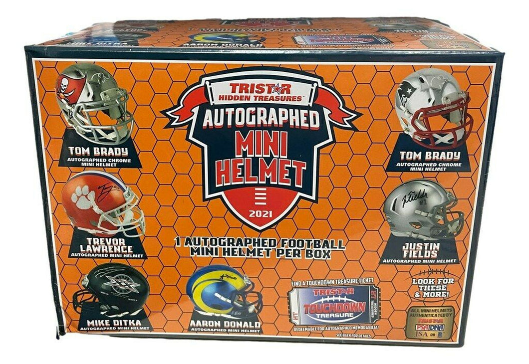 2021 Tristar Autographed Mini Football Helmet Box
