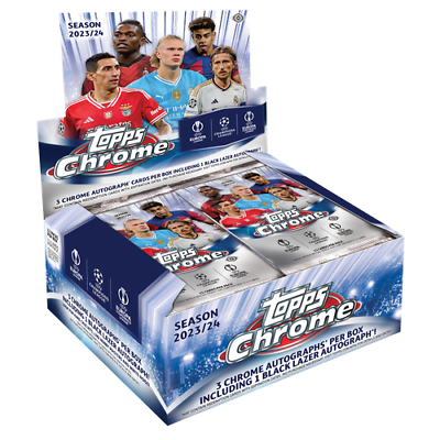 2023/24 Topps Chrome UEFA Club Competitions Soccer Hobby Jumbo Box