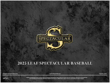 2025 Leaf Spectacular Baseball 3 Box Case