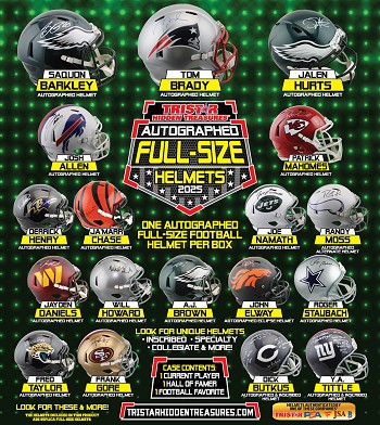 2025 Tristar Hidden Treasures Football Autographed Full-Size Helmet Box
